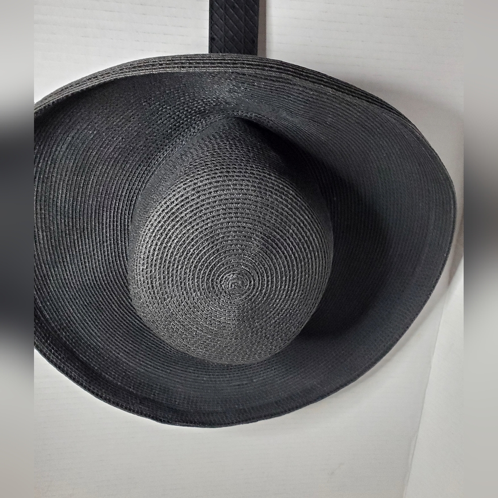 Eric Javits New York Black Wide Brim Squishee Foldable Hat